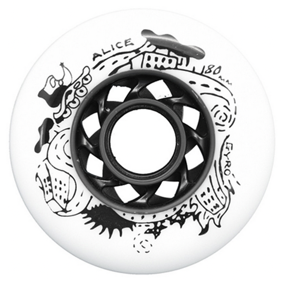 Gyro Roue alice wheel 84A inline skate wheel white